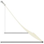 vidaXL Auvent rétractable crème 200x150 m tissu et acier