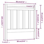 vidaXL Tête de lit 96x4x100 cm Bois massif de pin