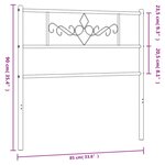 vidaXL Tête de lit métal noir 80 cm