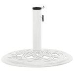 vidaXL Socle de parasol Blanc 44x44x31 cm Fonte