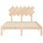 vidaXL Cadre de lit avec tête de lit 120x200 cm bois massif