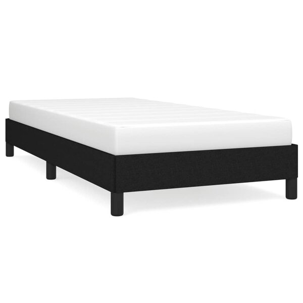 vidaXL Cadre de lit Noir 90x190 cm Tissu