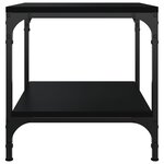 vidaXL Table d'appoint Noir 40x40x40 cm Bois d'ingénierie