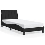 vidaXL Cadre de lit avec tête de lit Noir 90x190 cm Velours