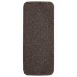 vidaXL Tapis escalier antidérapants 15Pièces 60x25cm Marron Rectangulaire