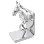 Serre-livres vidaXL 2 Pièces Argent 11x14x25 cm Aluminium Cheval