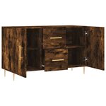 vidaXL Buffet chêne fumé 100x36x60 cm bois d'ingénierie