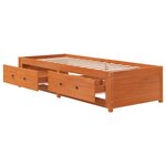 vidaXL Lit de jour sans matelas cire marron 90x190 cm bois pin massif