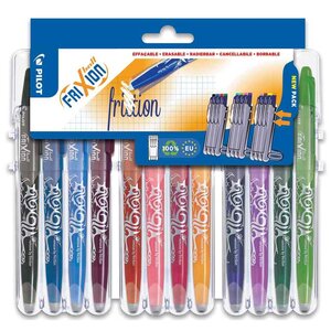 Stylo roller frixion ball 07 set2go étui de 12 pilot