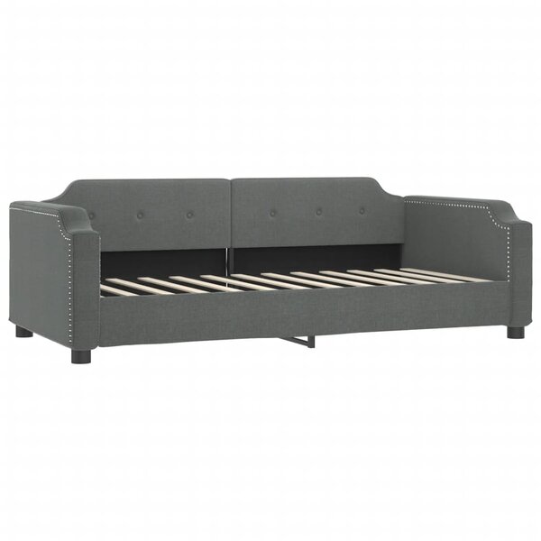 vidaXL Lit de repos gris foncé 90x190 cm tissu