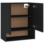 vidaXL Armoire murale Noir 60x31x70 cm Bois d'ingénierie