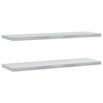 vidaXL Étagères murales 2 Pièces 100x30x3 cm argenté acier inoxydable
