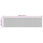vidaXL Tapis rectangulaire noir 100x400 cm bambou