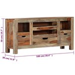 vidaXL Buffet Gris 100x30x50 cm Bois massif