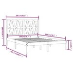 vidaXL Cadre de lit Marron miel Bois de pin massif 200x200 cm