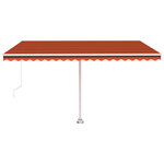 vidaXL Auvent manuel rétractable sur pied 450x350 cm Orange et marron