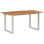 vidaXL Table de salle à manger 154x80x76 cm Bois d'acacia solide