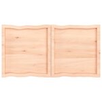 vidaXL Dessus de table bois massif non traité bordure assortie