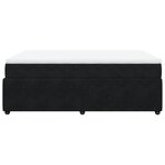 vidaXL Sommier à lattes de lit et matelas Noir 160x200 cm Velours
