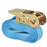vidaXL Sangle d’arrimage à cliquet 10 Pièces 0 8 tonne 4 m x 25 mm Bleu