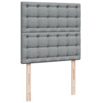vidaXL Sommier à lattes de lit et matelas Gris clair 90x190 cm Tissu