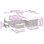 vidaXL Ensemble de Canapé de Jardin 12 Pièces avec Coussins Beige en Rattan Synthétique