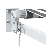 vidaXL Auvent rétractable anthracite et blanc 3 5x2 5m tissu/aluminium