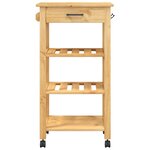 vidaXL Chariot de cuisine MONZA 48x40x88 5 cm bois massif de pin