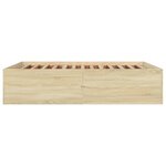 vidaXL Cadre de lit chêne sonoma 160x200 cm bois d'ingénierie