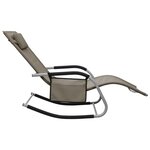 vidaXL Chaises longues 2 Pièces Textilène Taupe et gris