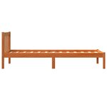 vidaXL Cadre de lit sans matelas cire marron 100x200cm bois pin massif