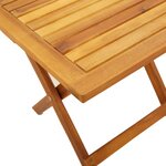 vidaXL Chaises pliables de jardin lot de 2 et table rouge bois massif