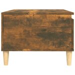 vidaXL Table basse Chêne fumé 90x50x36 5 cm Bois d'ingénierie