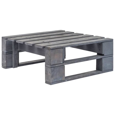 vidaXL Repose-pied palette de jardin bois gris