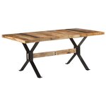 vidaXL Table de salle à manger 180x90x76 cm Bois de manguier brut