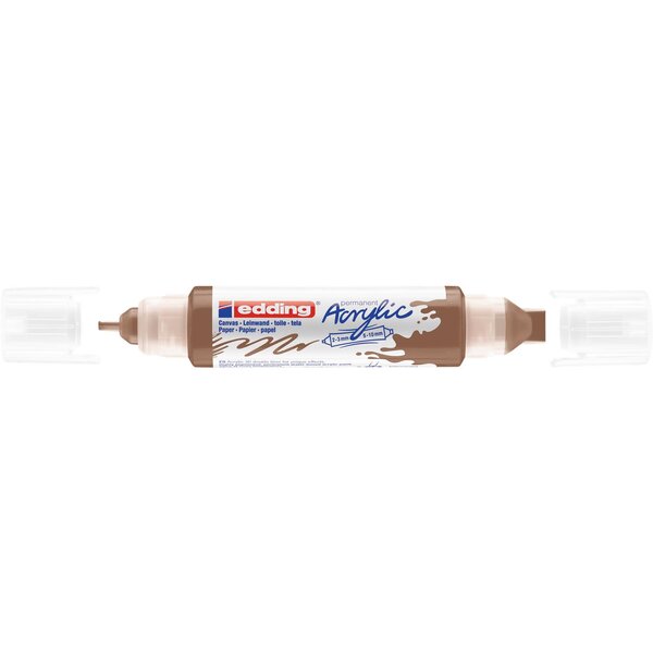 Marqueur acryl 3d dble pointe 5400 noisette 2-3 mm  5-10 mm EDDING
