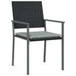 vidaXL Ensemble à manger de jardin 3 Pièces coussins résine tressée acier