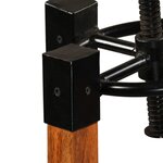 vidaXL Tabourets de bar lot de 2 bois de manguier massif