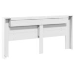 vidaXL Armoire tête de lit avec LED blanc 220x16 5x103 5 cm