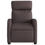 vidaXL Fauteuil inclinable Marron foncé Tissu