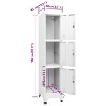 vidaXL Armoire à casier avec 3 compartiments 38x45x180 cm