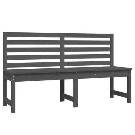 vidaXL Banc de jardin gris 157 5 cm bois massif de pin