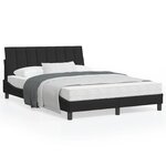 vidaXL Lit avec matelas noir 120x200 cm velours
