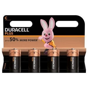 DURACELL Lot de 4 piles Plus Power C