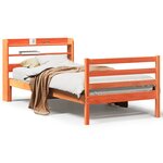 vidaXL Cadre de lit sans matelas cire marron 100x200cm bois pin massif