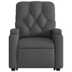 vidaXL Fauteuil inclinable Gris foncé Tissu