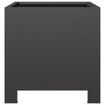 vidaXL Jardinières 2 Pièces noir 30x30x30 cm acier