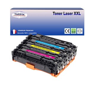 T3AZUR - Lot de 4 Toners compatibles avec Canon 716/731 pour Canon MF-623Cn MF-628Cw MF-8030CN MF-8040CN (Noir+Couleur)