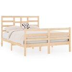 vidaXL Cadre de lit bois massif 135x190 cm double