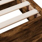 vidaXL Cadre de lit à tiroirs chêne fumé 135x190 cm bois d'ingénierie